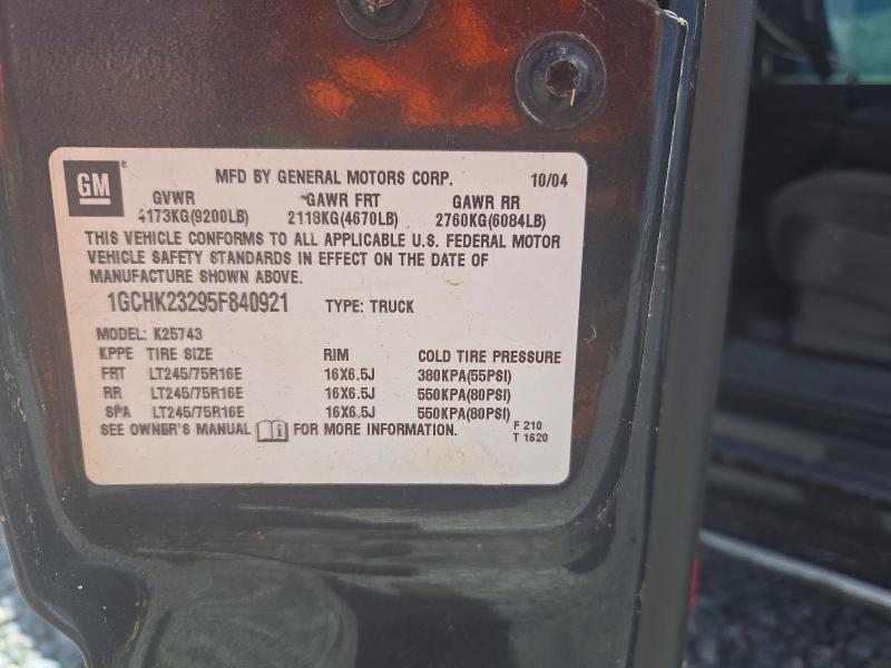 Aukcja sprzedaży 2005 Chevrolet Silverado, vin: 1GCHK23295F840921, numer aukcji: 70321766