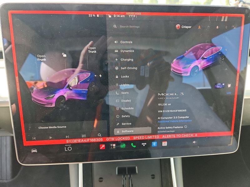 Продажа на аукционе авто 2018 Tesla Model 3, vin: 5YJ3E1EA4JF166305, номер лота: 66709906
