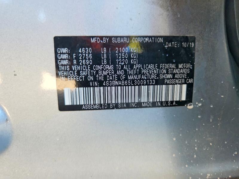 Продажа на аукционе авто 2020 Subaru Legacy, vin: 4S3BWAB65L3009133, номер лота: 68852156