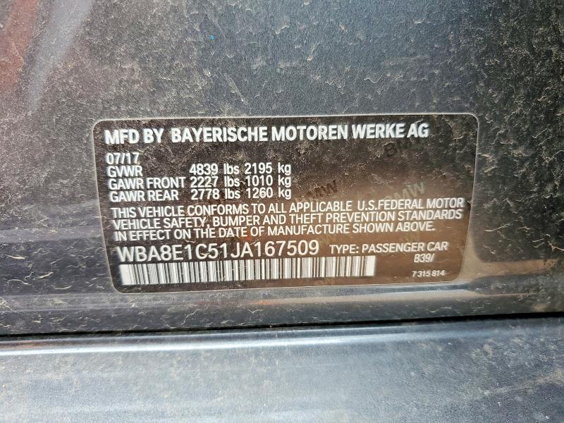 68224056 :رقم المزاد ، WBA8E1C51JA167509 vin ، 2018 Bmw 330e مزاد بيع