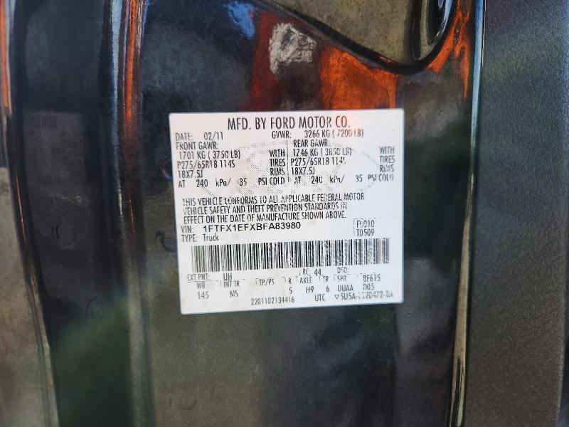 Продажа на аукционе авто 2011 Ford F150, vin: 1FTFX1EFXBFA83980, номер лота: 68982516