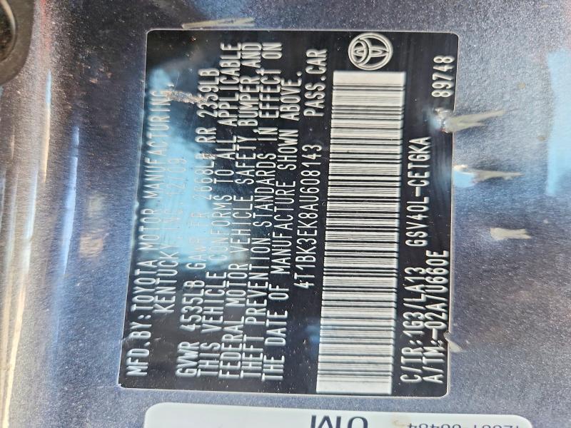 66850206 :رقم المزاد ، 4T1BK3EK8AU608143 vin ، 2010 Toyota Camry مزاد بيع
