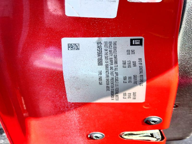 2010 Chevrolet Cobalt მანქანა იყიდება აუქციონზე, vin: 1G1AF5F56A7180900, აუქციონის ნომერი: 69856356