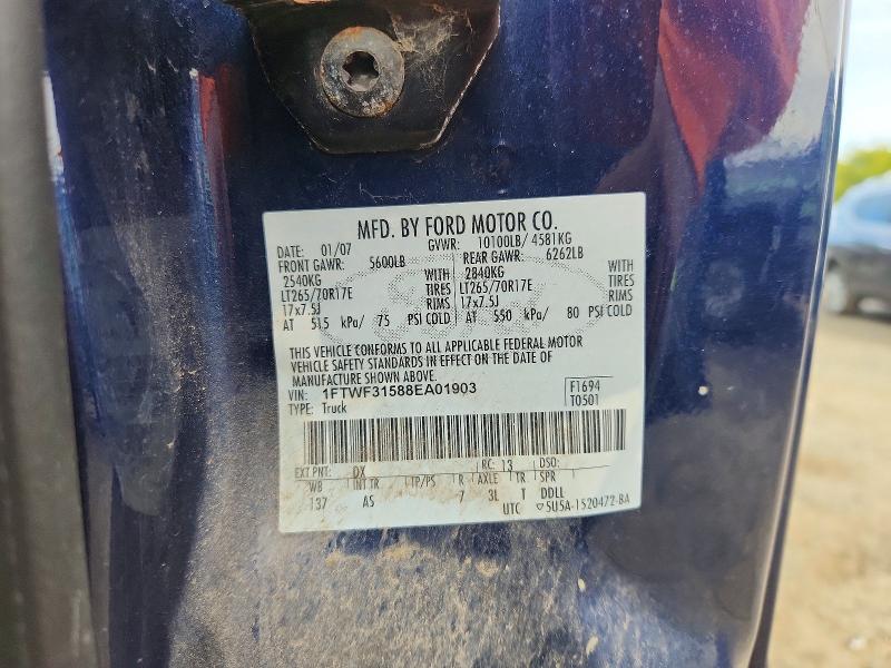 Auction sale of the 2008 Ford F350, vin: 1FTWF31588EA01903, lot number: 69354166