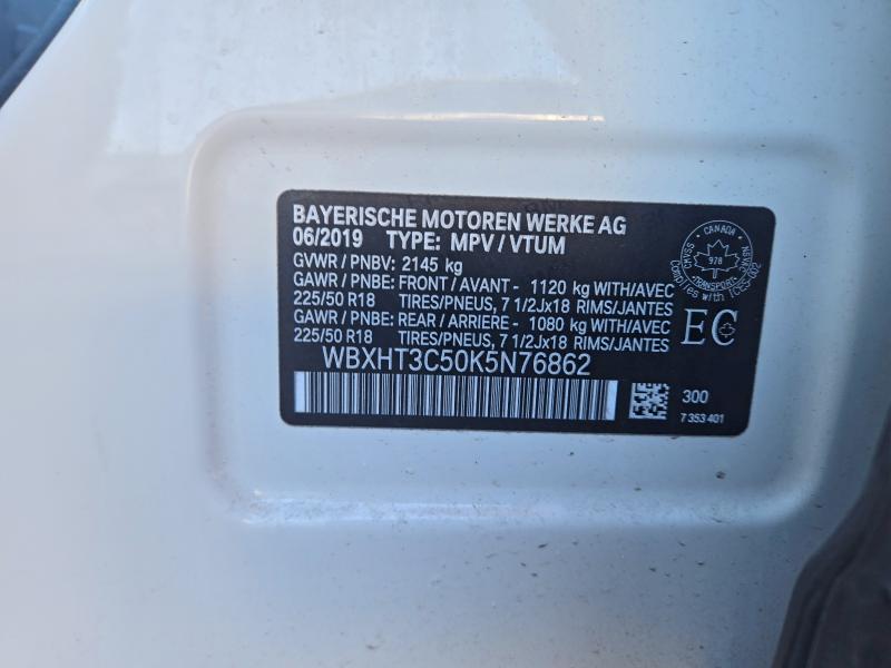 66668346 :رقم المزاد ، WBXHT3C50K5N76862 vin ، 2019 Bmw X1 مزاد بيع