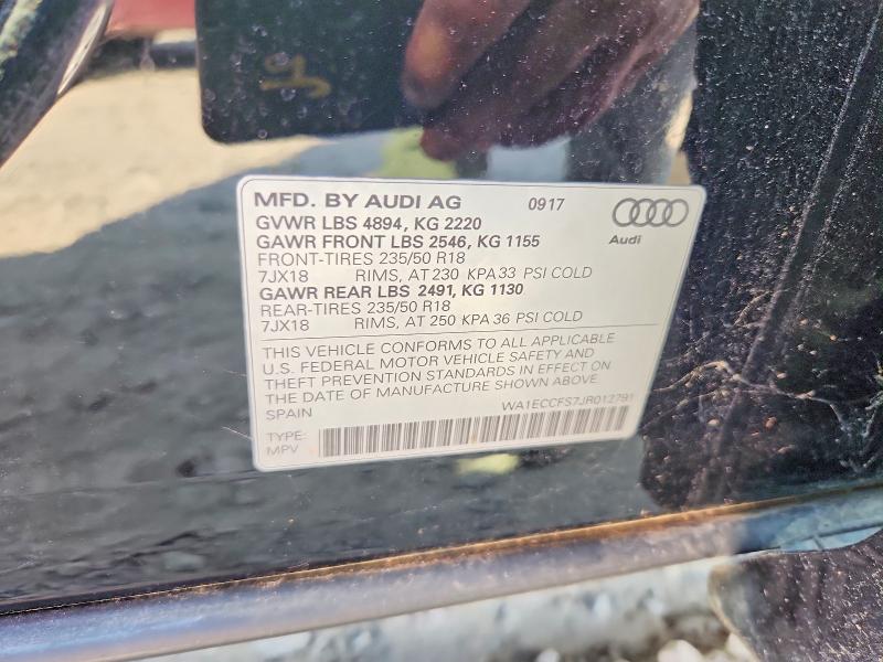 Aukcja sprzedaży 2018 Audi Q3, vin: WA1ECCFS7JR012791, numer aukcji: 69771486