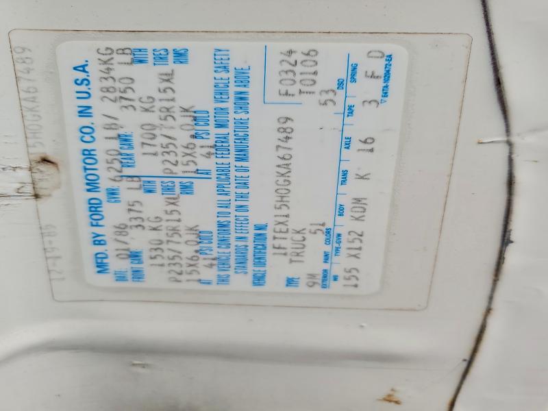 Продаж на аукціоні авто 1986 Ford F150, vin: 1FTEX15H0GKA67489, номер лоту: 71230096