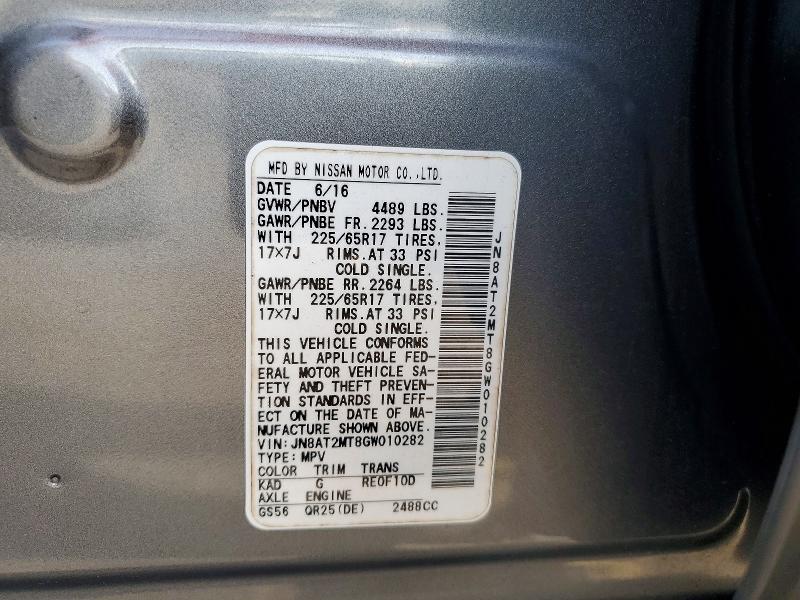 Продажа на аукционе авто 2016 Nissan Rogue, vin: JN8AT2MT8GW010282, номер лота: 67330886