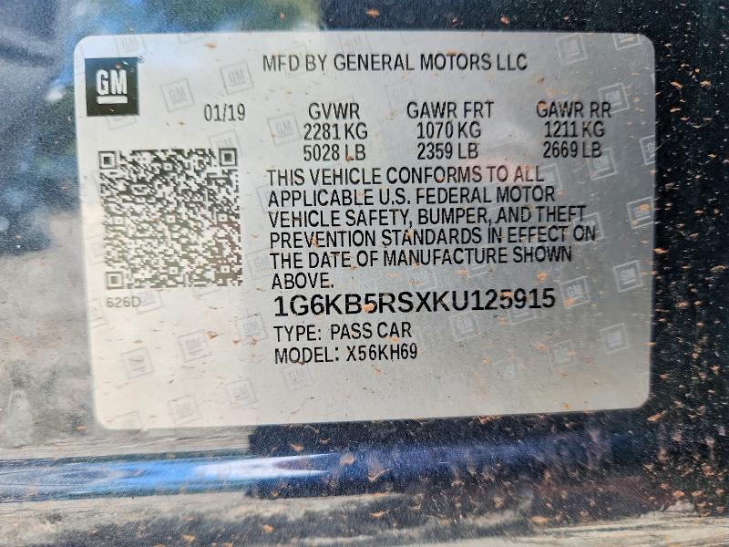 Продажа на аукционе авто 2019 Cadillac Ct6, vin: 1G6KB5RSXKU125915, номер лота: 69549166