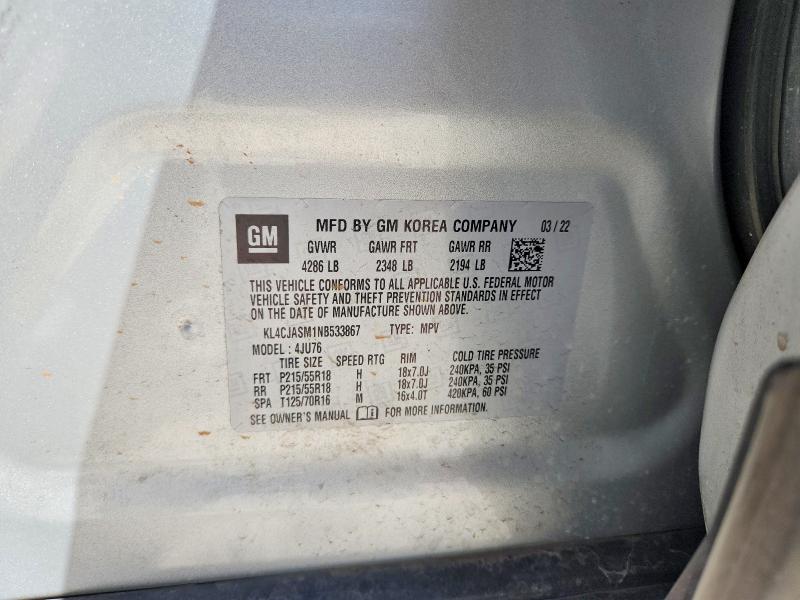 Aukcja sprzedaży 2022 Buick Encore, vin: KL4CJASM1NB533867, numer aukcji: 69220226