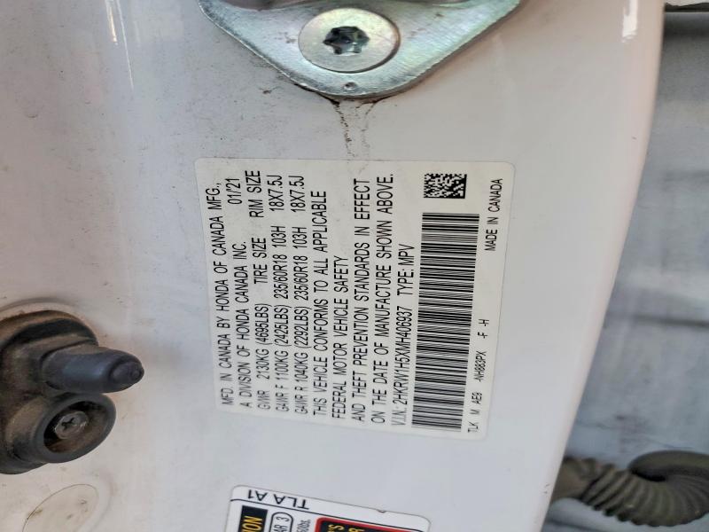 69540496 :رقم المزاد ، 2HKRW1H5XMH406937 vin ، 2021 Honda Cr-v مزاد بيع