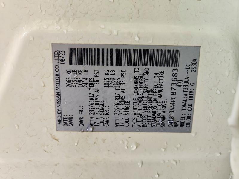 2023 Nissan Rogue მანქანა იყიდება აუქციონზე, vin: 5N1BT3AA4PC873683, აუქციონის ნომერი: 69428886