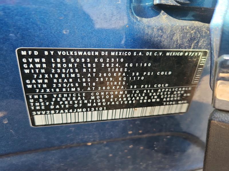 Продажа на аукционе авто 2018 Volkswagen Tiguan, vin: 3VV2B7AX4JM013101, номер лота: 67773166
