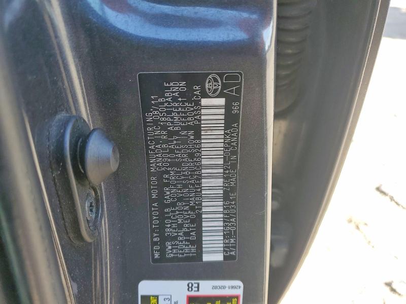 69726686 :رقم المزاد ، 2T1BU4EE7BC669268 vin ، 2011 Toyota Corolla مزاد بيع