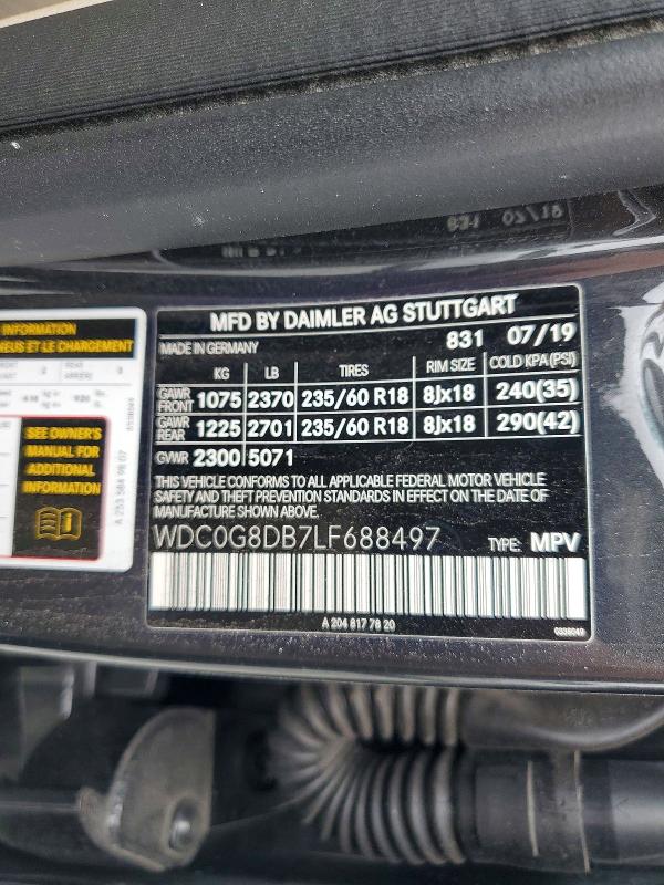 Продажа на аукционе авто 2020 Mercedes-benz Glc, vin: WDC0G8DB7LF688497, номер лота: 70340706