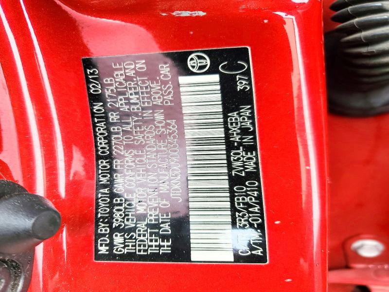 Auction sale of the 2013 Toyota Prius, vin: JTDKN3DU9D0345364, lot number: 70532156