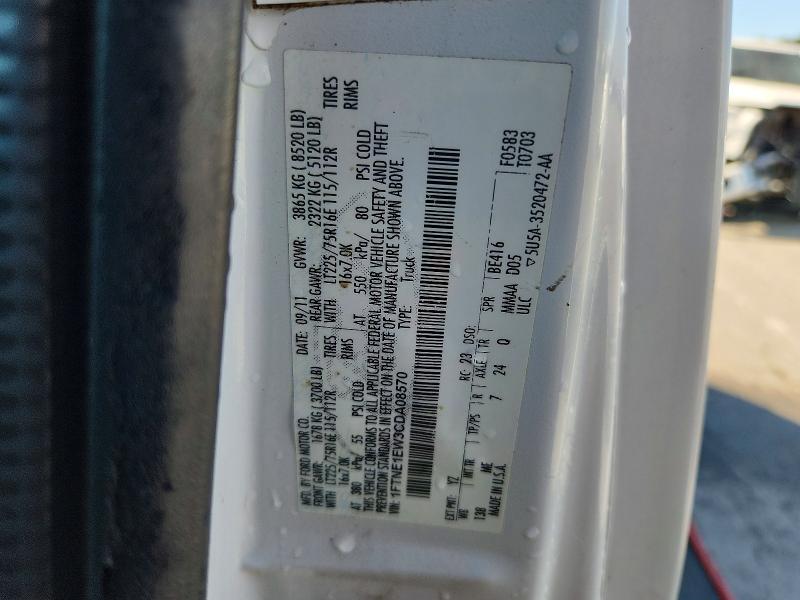 68640986 :رقم المزاد ، 1FTNE1EW3CDA08570 vin ، 2012 Ford Econoline مزاد بيع