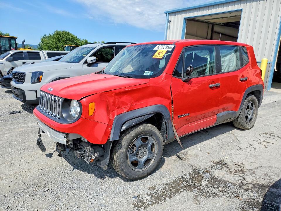 68735956 :رقم المزاد ، ZACCJBAB1JPJ37592         vin ، 2018 Jeep Renegade مزاد بيع