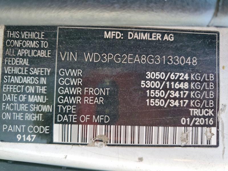 Продаж на аукціоні авто 2016 Mercedes-benz Metris, vin: WD3PG2EA8G3133048, номер лоту: 67387146