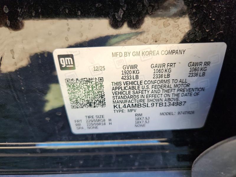 Aukcja sprzedaży 2026 Buick Encore Gx, vin: KL4AMBSL9TB134987, numer aukcji: 69724176