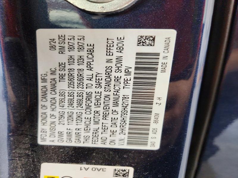 68341196 :رقم المزاد ، 2HKRS4H79SH421781 vin ، 2025 Honda Cr-v مزاد بيع