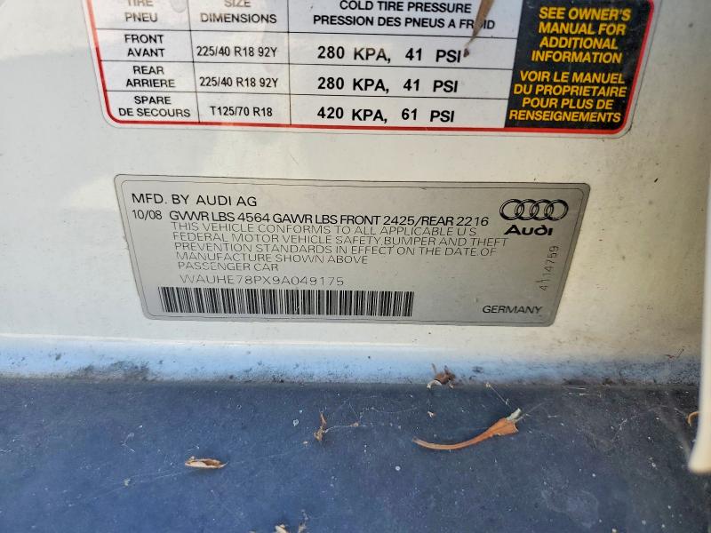 Aukcja sprzedaży 2009 Audi A3, vin: WAUHE78PX9A049175, numer aukcji: 67880406