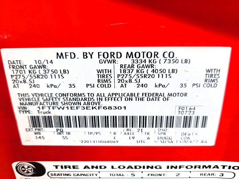 Продаж на аукціоні авто 2014 Ford F150, vin: 1FTFW1EF3EKF68301, номер лоту: 68046776