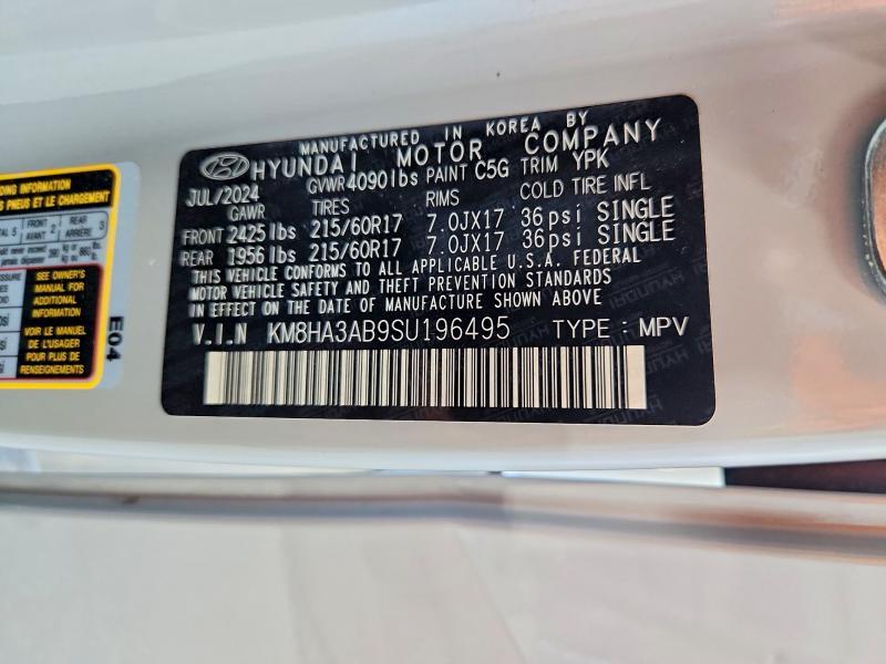 2025 Hyundai Kona მანქანა იყიდება აუქციონზე, vin: KM8HA3AB9SU196495, აუქციონის ნომერი: 67136706
