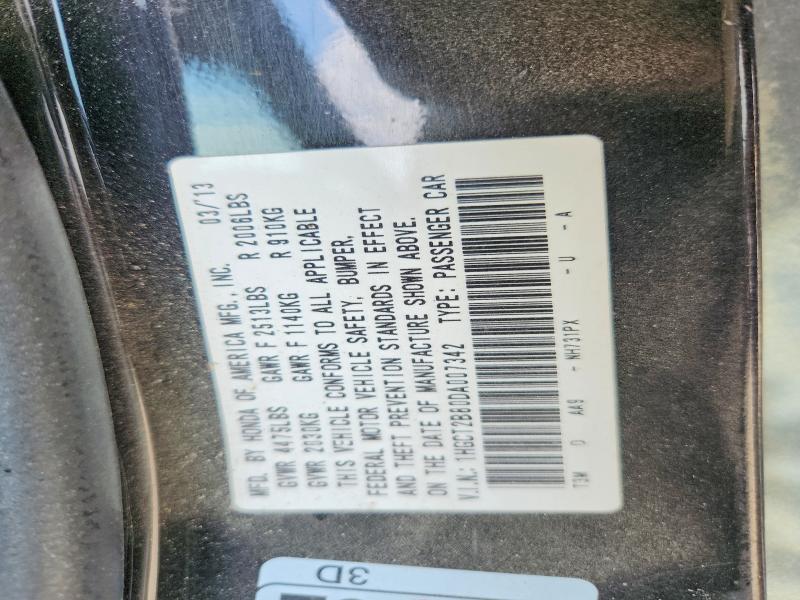 Продаж на аукціоні авто 2013 Honda Accord, vin: 1HGCT2B80DA007342, номер лоту: 69594966