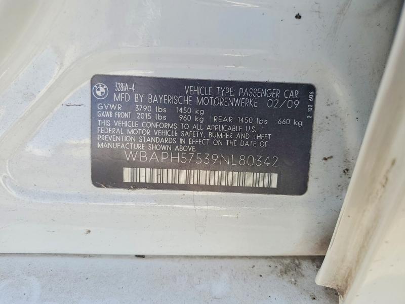 67478906 :رقم المزاد ، WBAPH57539NL80342 vin ، 2009 Bmw 328 مزاد بيع