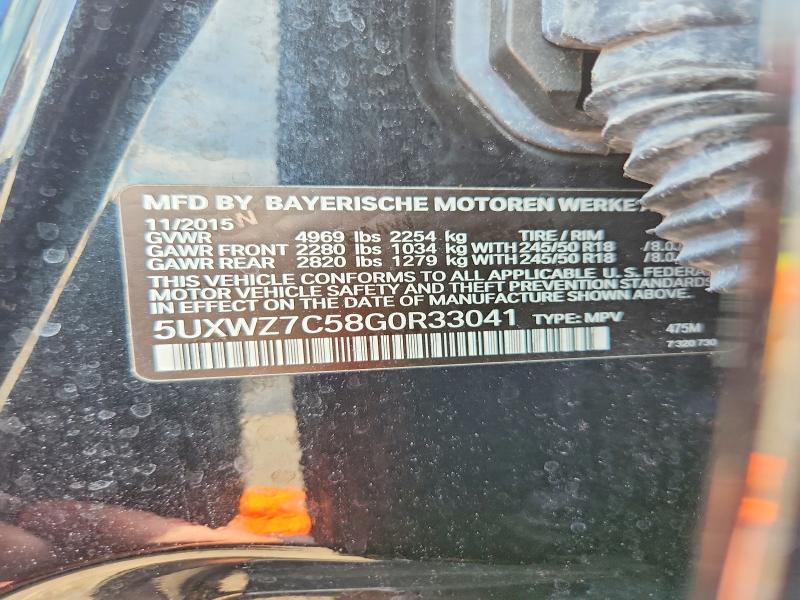 Aukcja sprzedaży 2016 Bmw X3, vin: 5UXWZ7C58G0R33041        , numer aukcji: 68256886