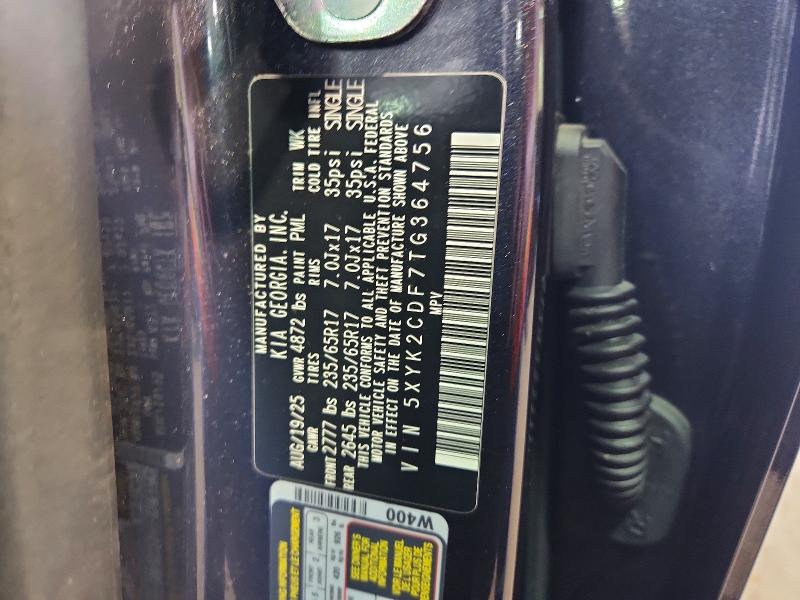 2026 Kia Sportage მანქანა იყიდება აუქციონზე, vin: 5XYK2CDF7TG364756, აუქციონის ნომერი: 68447286