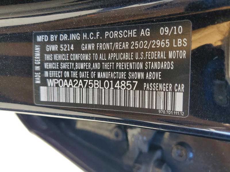 2011 Porsche Panamera მანქანა იყიდება აუქციონზე, vin: WP0AA2A75BL014857, აუქციონის ნომერი: 70903136