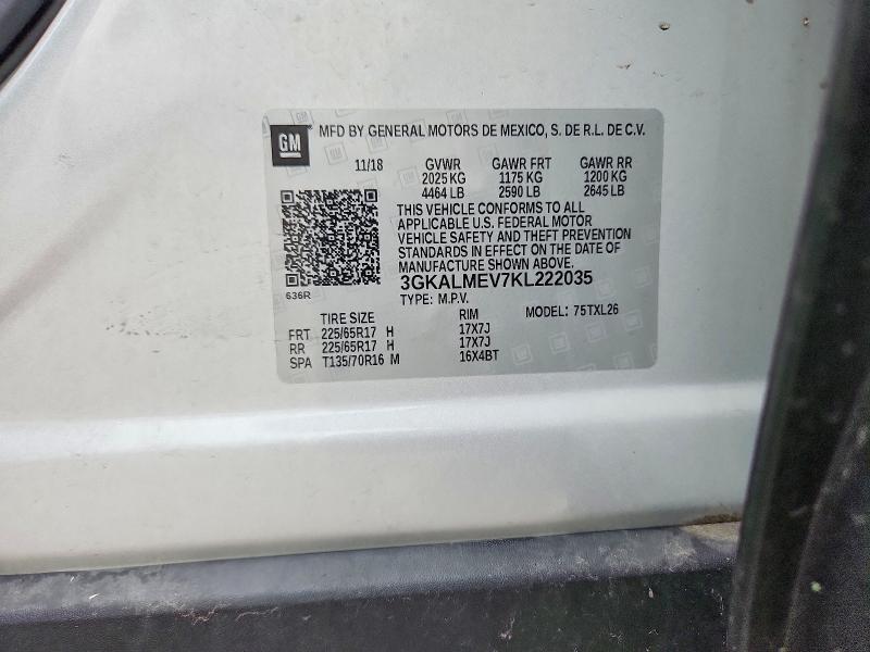 Продаж на аукціоні авто 2019 Gmc Terrain, vin: 3GKALMEV7KL222035, номер лоту: 69939666