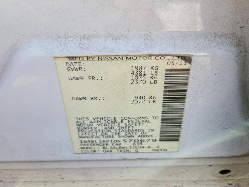 Продажа на аукционе авто 2013 Nissan Altima, vin: 1N4BL3AP1DN570679, номер лота: 68435526