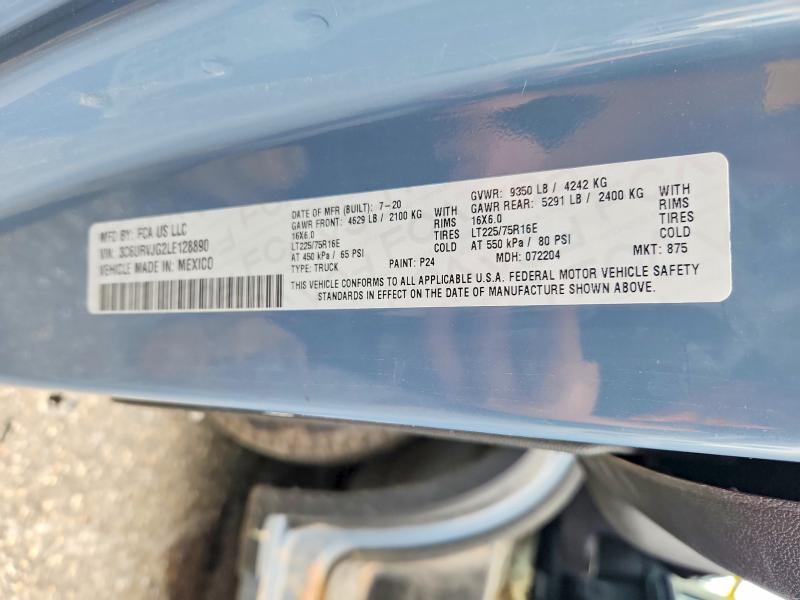 Продаж на аукціоні авто 2020 Ram Promaster 3500, vin: 3C6URVJG2LE128890, номер лоту: 67185996