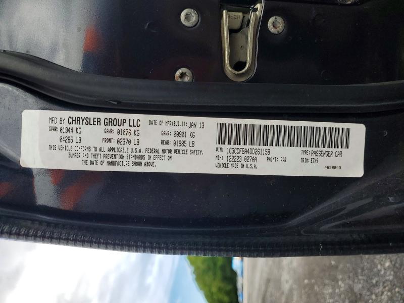2013 Dodge Dart მანქანა იყიდება აუქციონზე, vin: 1C3CDFBA4DD261158, აუქციონის ნომერი: 67615946