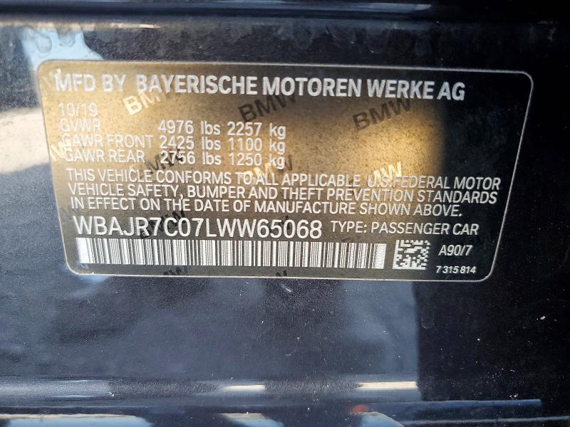 Aukcja sprzedaży 2020 Bmw 530, vin: WBAJR7C07LWW65068, numer aukcji: 69128016