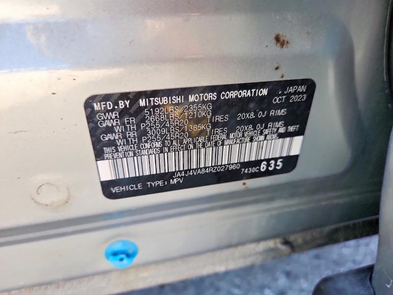 67935796 :رقم المزاد ، JA4J4VA84RZ027960 vin ، 2024 Mitsubishi Outlander مزاد بيع