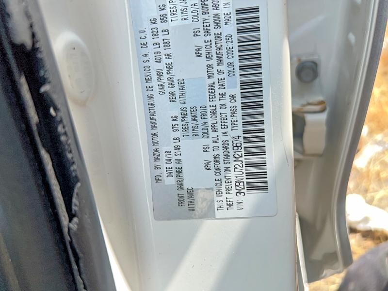 Aukcja sprzedaży 2018 Mazda 3, vin: 3MZBN1U72JM219674, numer aukcji: 68979436