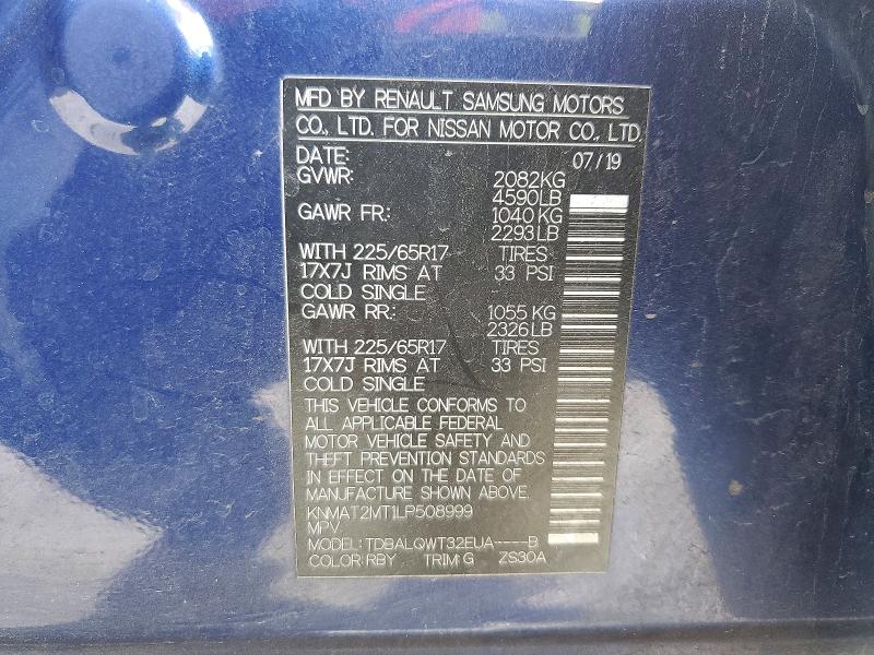 Продаж на аукціоні авто 2020 Nissan Rogue, vin: KNMAT2MT1LP508999, номер лоту: 69772596
