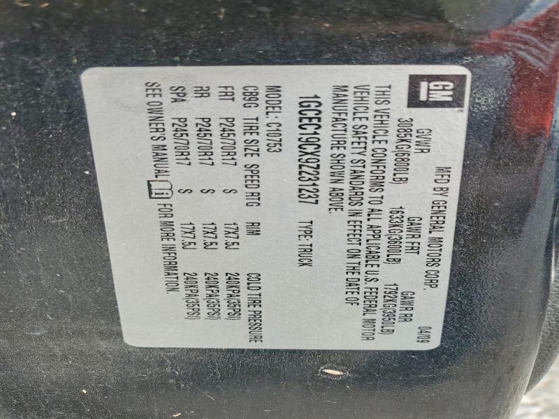 Aukcja sprzedaży 2009 Chevrolet Silverado, vin: 1GCEC19CX9Z231237, numer aukcji: 68709446