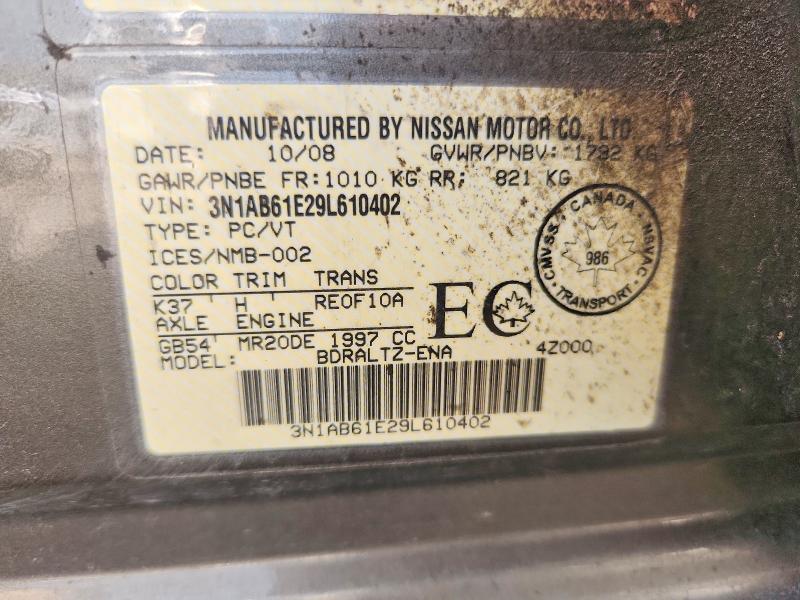 Aukcja sprzedaży 2009 Nissan Sentra, vin: 3N1AB61E29L610402, numer aukcji: 67824246
