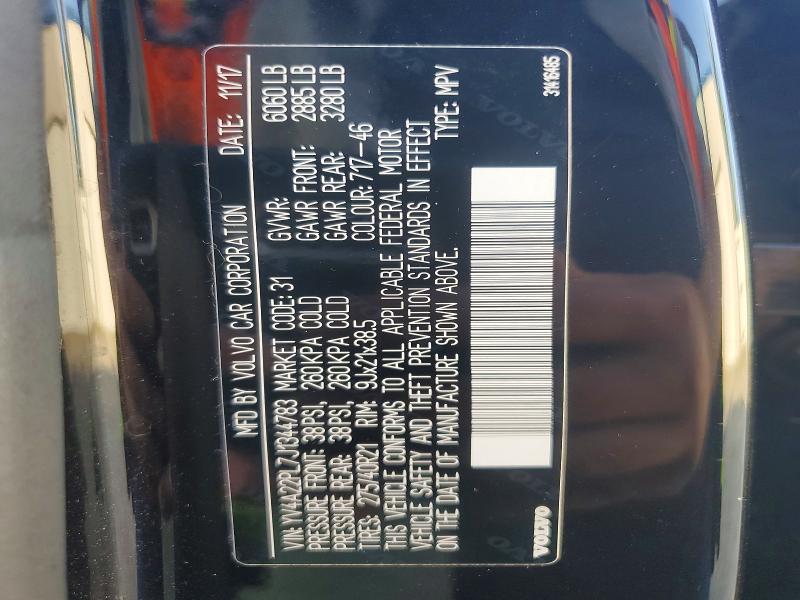 Aukcja sprzedaży 2018 Volvo Xc90, vin: YV4A22PL7J1344783, numer aukcji: 68804296