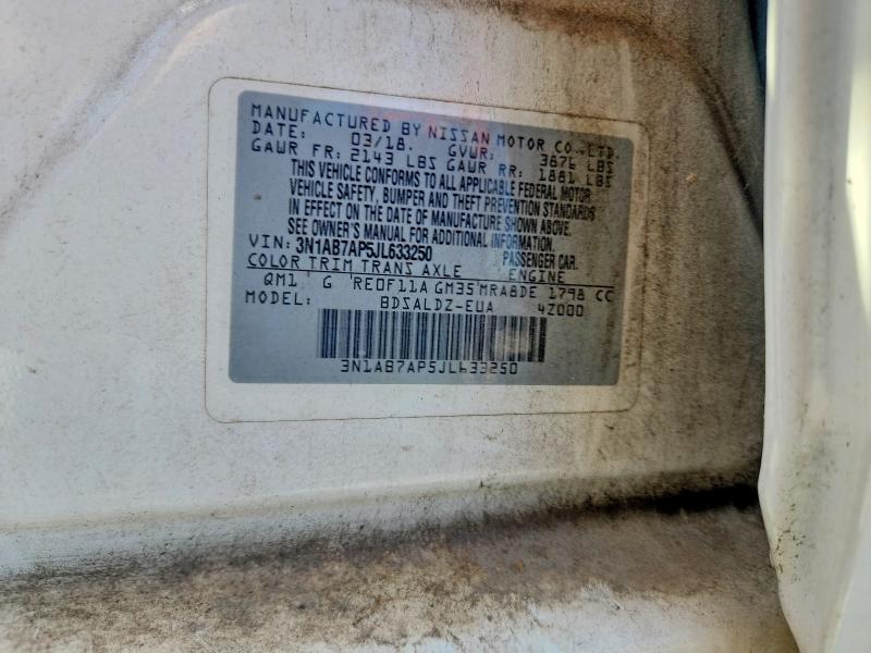 Aukcja sprzedaży 2018 Nissan Sentra, vin: 3N1AB7AP5JL633250, numer aukcji: 68306206
