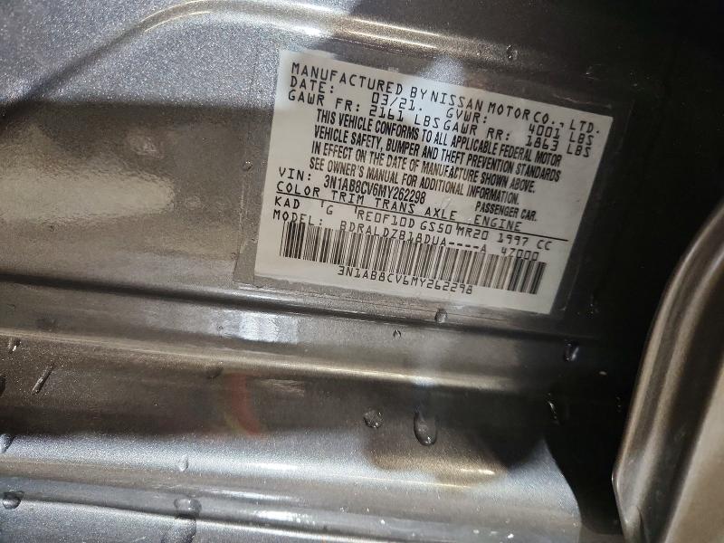 Aukcja sprzedaży 2021 Nissan Sentra, vin: 3N1AB8CV6MY262298, numer aukcji: 69694926