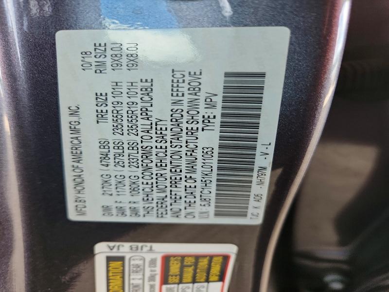 Продажа на аукционе авто 2019 Acura Rdx, vin: 5J8TC1H51KL011053, номер лота: 70038486