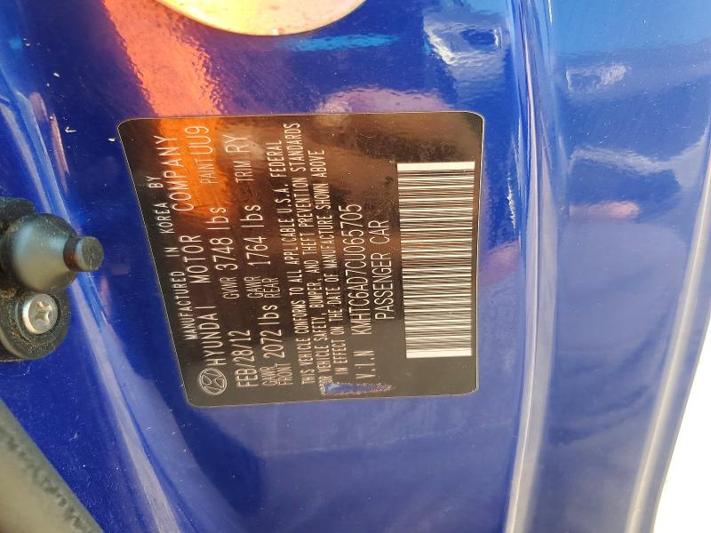 Aukcja sprzedaży 2012 Hyundai Veloster, vin: KMHTC6AD7CU065705, numer aukcji: 68211226