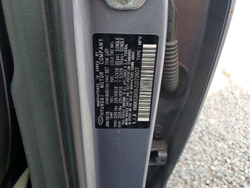 69806986 :رقم المزاد ، KM8K53A56JU072607 vin ، 2018 Hyundai Kona مزاد بيع