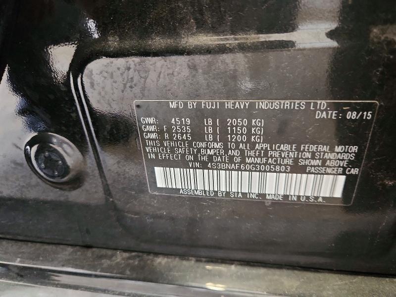 Auction sale of the 2016 Subaru Legacy, vin: 4S3BNAF60G3005803, lot number: 70234096
